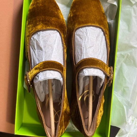 Sam Edelman Michaela Mary Jane in velvet yellow - Picture 6 of 12